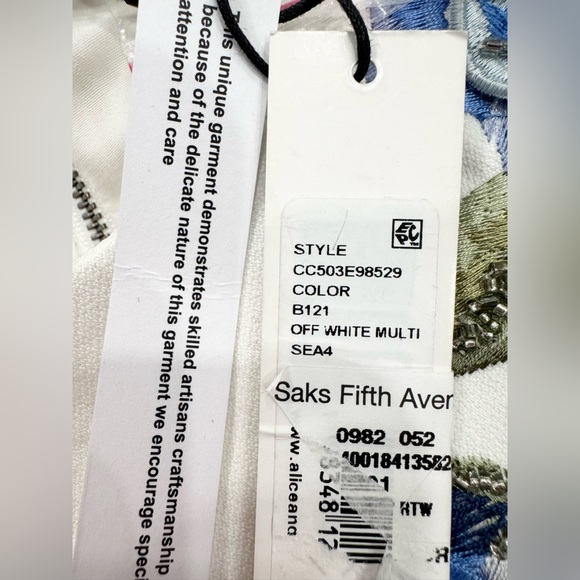 Alice and Olivia Clyde Embroidered  Floral Embellished Mini Dress - Picture 13 of 16